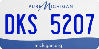 MI license plate DKS5207