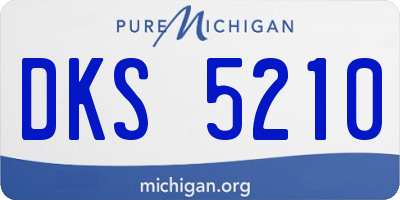 MI license plate DKS5210