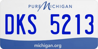 MI license plate DKS5213
