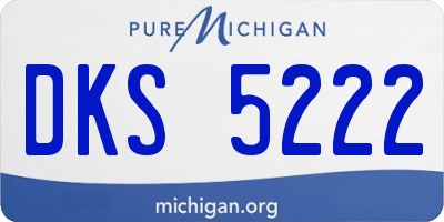 MI license plate DKS5222
