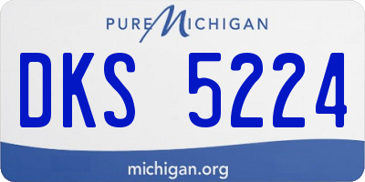 MI license plate DKS5224