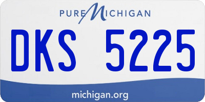 MI license plate DKS5225