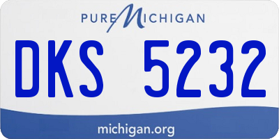 MI license plate DKS5232
