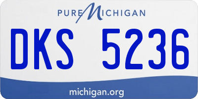 MI license plate DKS5236