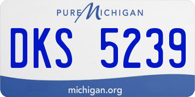 MI license plate DKS5239