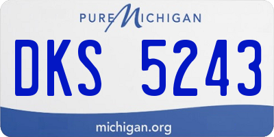 MI license plate DKS5243
