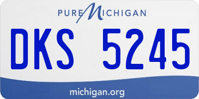 MI license plate DKS5245
