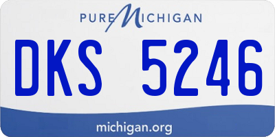 MI license plate DKS5246