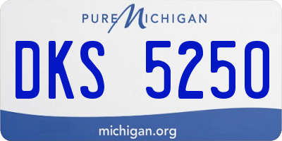 MI license plate DKS5250