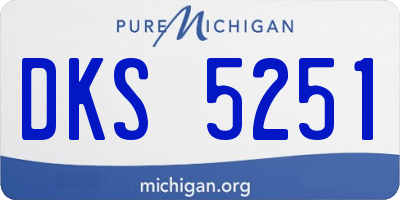 MI license plate DKS5251