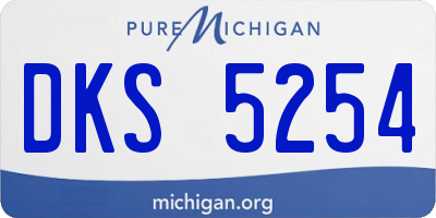 MI license plate DKS5254