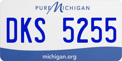 MI license plate DKS5255