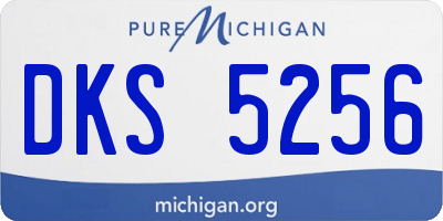 MI license plate DKS5256