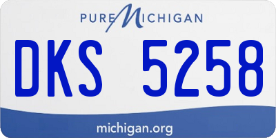 MI license plate DKS5258