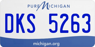 MI license plate DKS5263