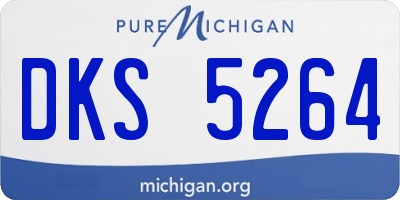 MI license plate DKS5264