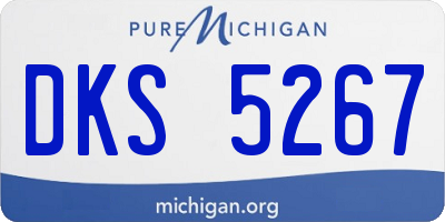 MI license plate DKS5267