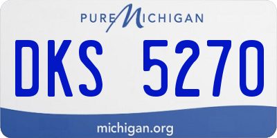 MI license plate DKS5270