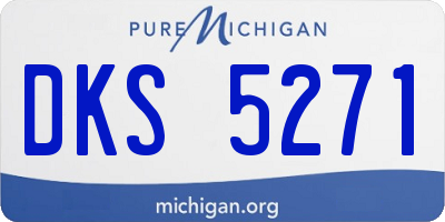 MI license plate DKS5271