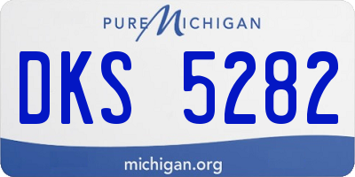 MI license plate DKS5282