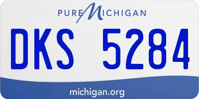 MI license plate DKS5284