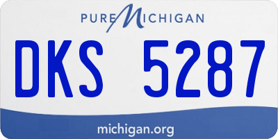 MI license plate DKS5287