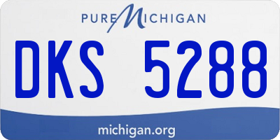 MI license plate DKS5288