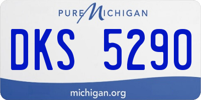 MI license plate DKS5290