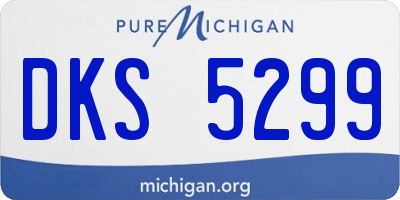MI license plate DKS5299