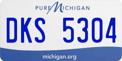 MI license plate DKS5304