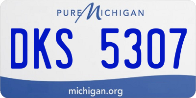MI license plate DKS5307