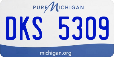 MI license plate DKS5309