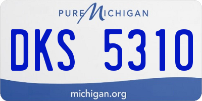 MI license plate DKS5310
