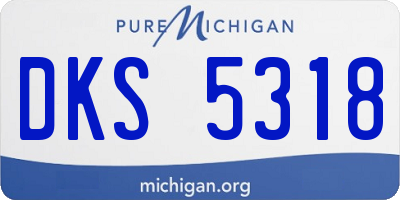 MI license plate DKS5318