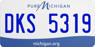 MI license plate DKS5319