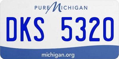 MI license plate DKS5320