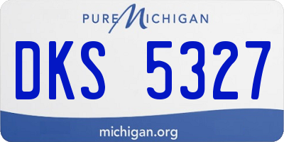 MI license plate DKS5327