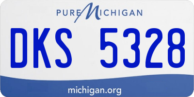 MI license plate DKS5328