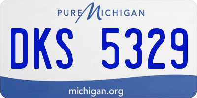 MI license plate DKS5329