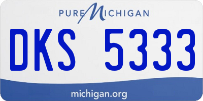MI license plate DKS5333