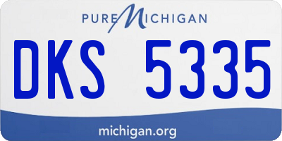 MI license plate DKS5335