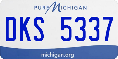 MI license plate DKS5337