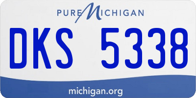 MI license plate DKS5338