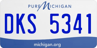 MI license plate DKS5341