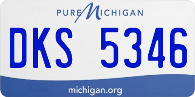 MI license plate DKS5346