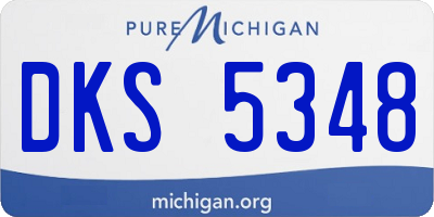 MI license plate DKS5348