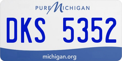 MI license plate DKS5352