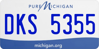 MI license plate DKS5355
