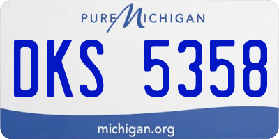 MI license plate DKS5358