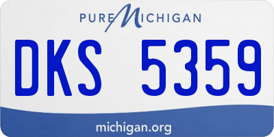 MI license plate DKS5359
